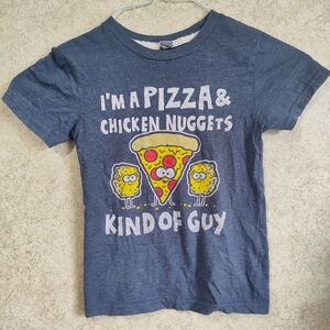 Pizza & Chicken Nuggets Guy Tee Shirt Graphic Size 5T Short Sleeves